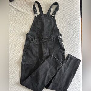 Topshop Charcoal Denim Overalls